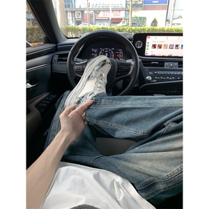【有货】美式复古假两件工装牛仔裤设计感小众裤子NZ1664LL-特P50图片