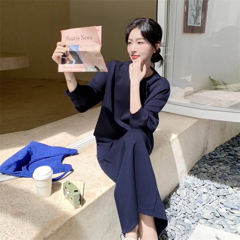 秋季新品老钱风休闲套装2601-P165-K235,女装套装/套裙,2D013