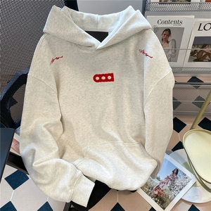 CX216-P49 美式潮牌百搭运动宽松连帽卫衣女春秋重磅刺绣休闲图片