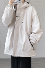 8XL-M冲锋衣外套男加棉加厚夹克秋冬户外登山服JK1313薄P90控110，男装夹克，电商D206-1