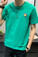 100%棉2021夏装新款印花卡通短袖T恤男夏季Y休闲体恤081769，男装T恤，电商D240-242