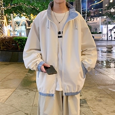 秋季新款宽松两面穿夹克男撞色立领上衣外套DSA157B-JK7907-特P70，男装夹克，电商A157B