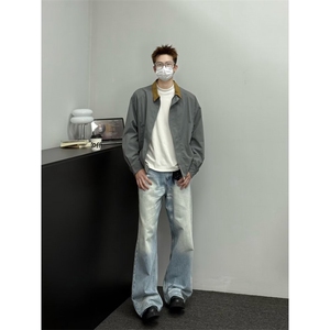 1506-1/G31150/P63复古水洗分割哈灵顿夹克男秋季新款日系工装图片