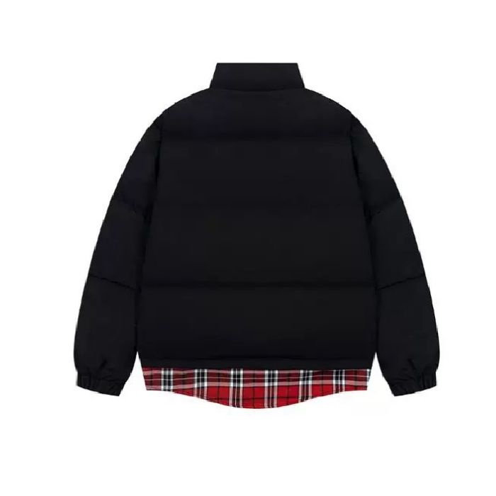 高质量【可二开压图】美式假两件格子棉服外套情侣棉衣MZ2208-P85,男装棉衣,电商B245