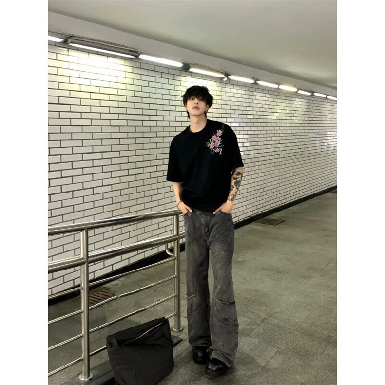 XZ809A/BBBT26/P20/控38重磅印花美式复古圆领T恤,男装T恤,星座809A(原222-1)