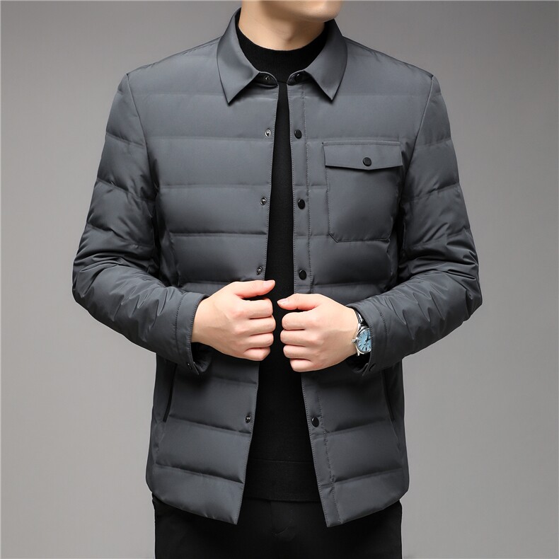 B888钱塘2020-3新款时尚休闲简约冬季厚款中年男士羽绒服P150,男装羽绒服,钱塘207-3