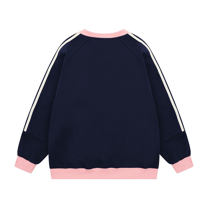 光板得物\唯品二开三条杠撞色拼接插肩袖V领卫衣A86P35,男装卫衣,电商A247