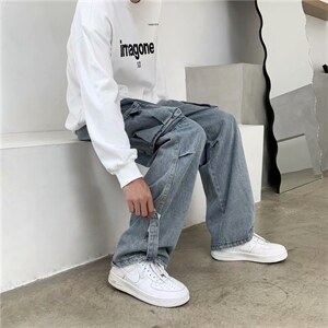牛仔裤男春季大口袋工装韩版休闲百搭潮牌ins超火cec裤子k36-p45图片