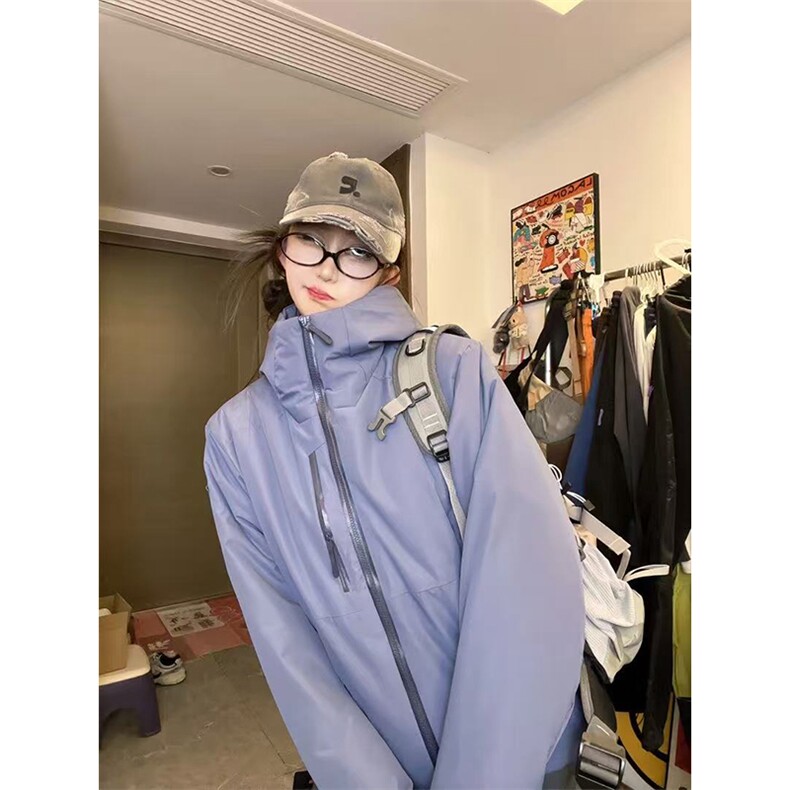 高品 防风保暖抗寒运动户外防泼水连帽棉服棉衣男女 A1218-P138图片