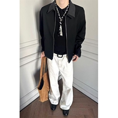 网图现货新款潮流假俩件外套双领夹克RZY227-P88，男装夹克，星座1005-4