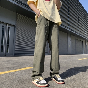 夏季美式高街vibe铆钉伐木裤男款宽松直筒休闲工装裤D0987 P55图片
