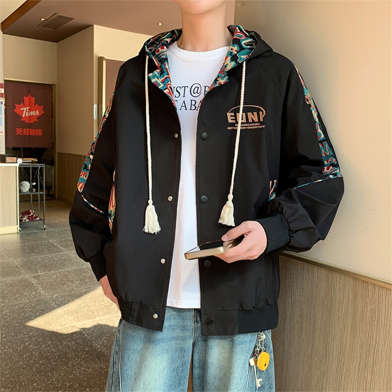 春秋季绣花外套男女同款新款美式夹克XZ102B-1-JK2521P85图片