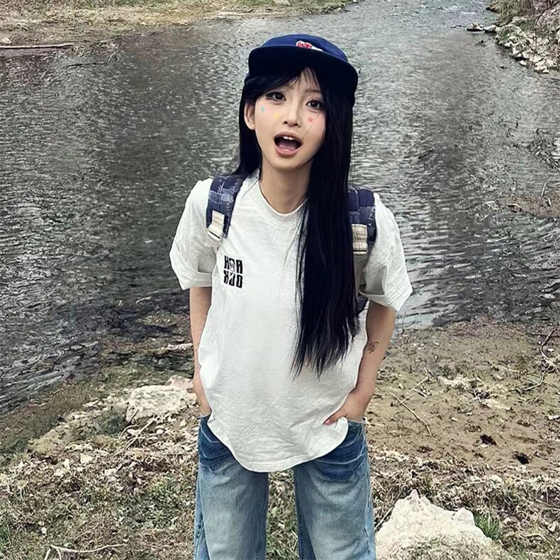万针全刺绣工艺抖音得物高品质260克重磅纯棉双纱美式高街短袖T恤,男装T恤,电商A486
