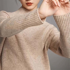 半高领打底衫女2024秋装新款气质针织衫，女装羊毛衫，泰沅羊绒