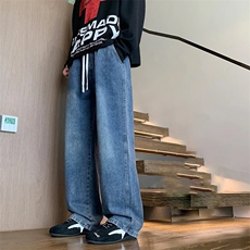 xz116-k1221-P30-网络图现货弯刀裤大码拼接现货牛仔裤，男装牛仔裤，星座116