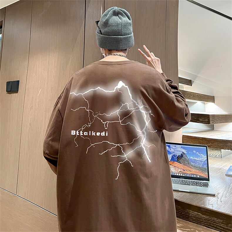 抖音得物供货量大从优可提供视频美式长袖T恤CT570特P28,男装T恤,电商A486
