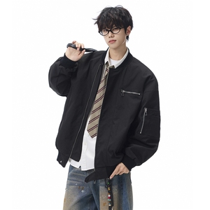 秋季夹克男宽松飞行服外套棒球服D329-QM203-P90-控138图片