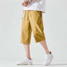 2025夏季新款男士七分裤时尚休闲马裤潮流男裤子KZ1090-P28，男装休闲裤，星座217-4