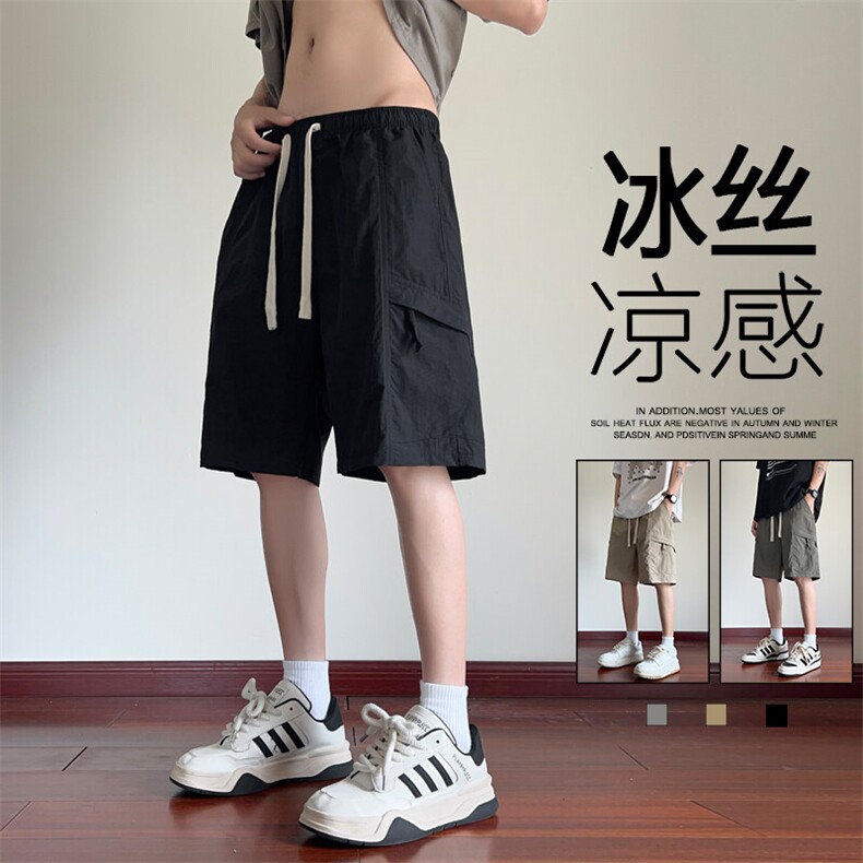 ！2026夏季新款男士冰丝短裤工装五分裤中裤DK701特P25控49图片