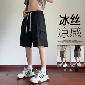 ！2026夏季新款男士冰丝短裤工装五分裤中裤DK701特P25控49图片