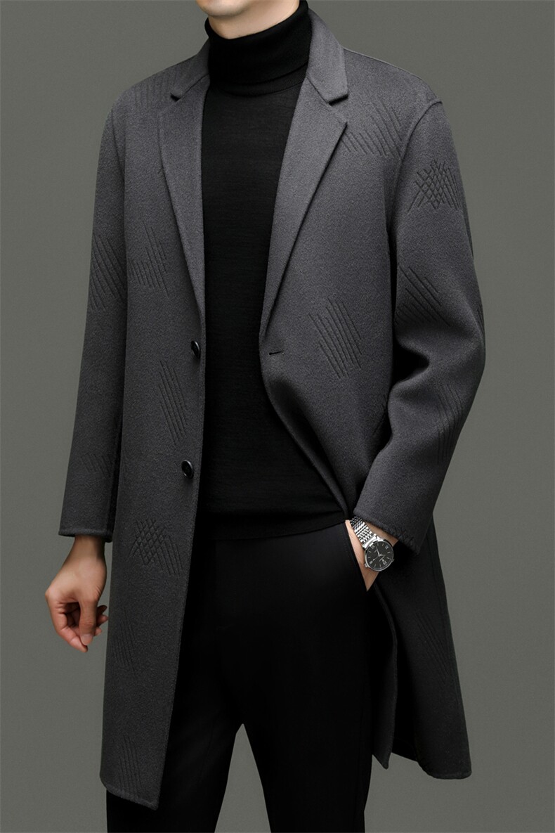 M6857-78钱塘2020-3新款冬季商务休闲百搭中年男士毛呢外套P403,男装毛呢大衣,钱塘207-3