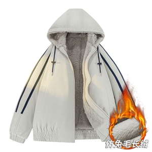 2025复古加绒毛领棉衣冬季新款座山雕宽松连帽派克棉服M2556p88图片