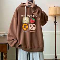 连帽卫衣男大码运动服帽衫外套WY2322-P35加绒款-P40，男装卫衣，电商A040