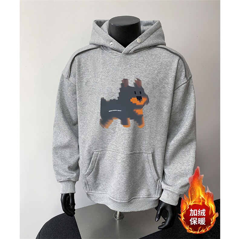 360克重磅图拉链华棉连帽卫衣【有货】C403A-WY25242LLJR-P85,男装卫衣,电商C403A