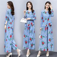 2021春秋季新款时尚气质休闲舒适两件套，女装套装/套裙，魅影