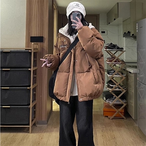 棉衣男冬季新款港风宽松假两件连帽休闲棉服MF2390-P78图片