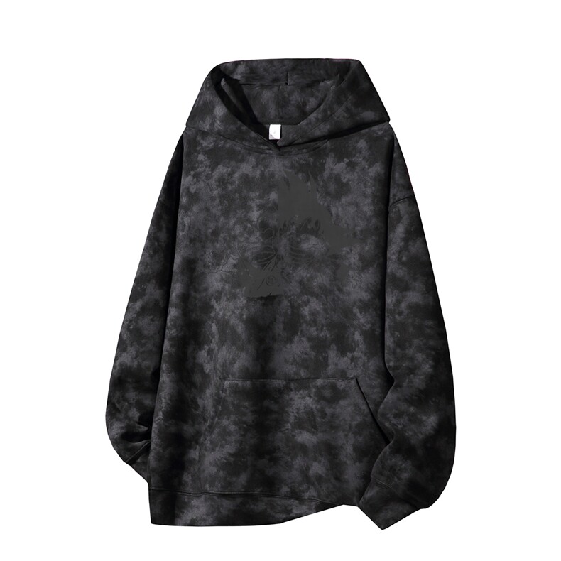 得物供货、重磅420克现货麂皮绒扎染卫衣HD019-1-WL25372ZR-P45,男装卫衣,电商019-1