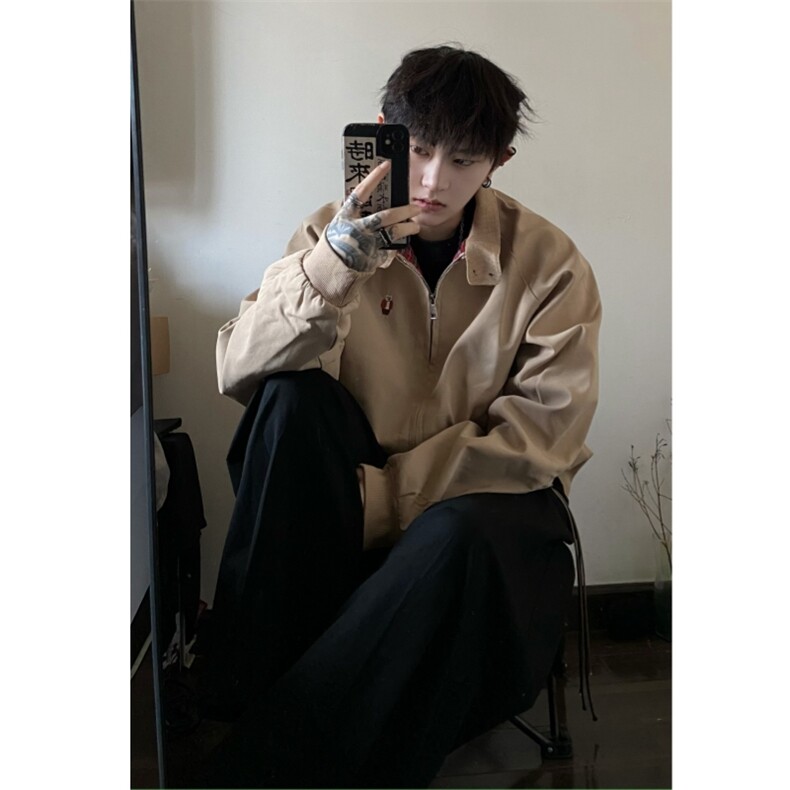 现货 大货!!!! 美式复古卡其色哈林克顿夹克图片