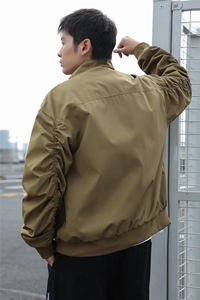飞行员教练褶皱防水夹克 J003模特天台 聚酯纤维(S-3XL)TP55图片