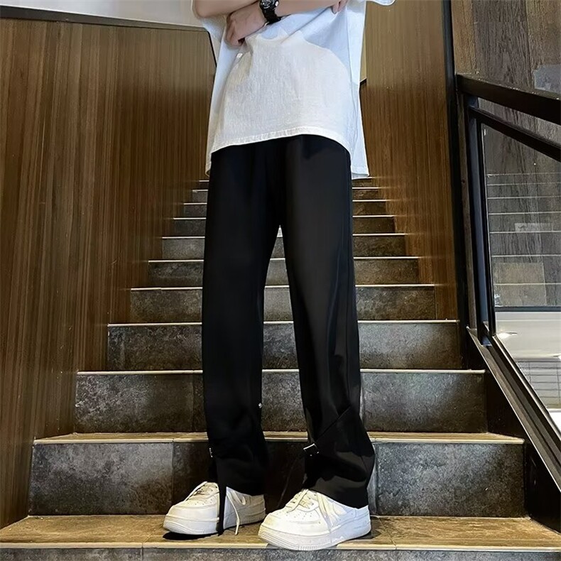 西裤vibe冷淡风高级感裤子男垂坠感谢尔比西装裤KM942,男装西裤,星座1116A-1（原606A）