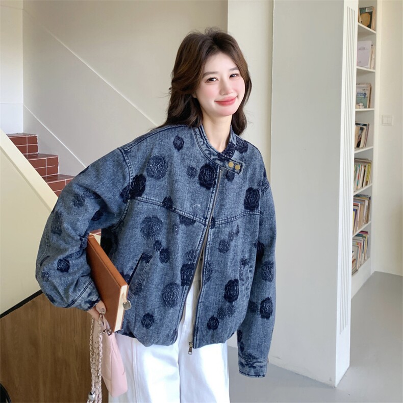 出货春新款提花牛仔外套2c198-6818-P165K248,女装短外套,2C198
