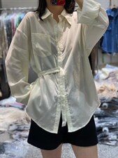 2022秋季新款时尚百搭修身休闲宽松显瘦不规则衬衫，女装衬衫，L·H·X