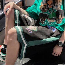 夏季新款休闲裤潮男运动裤简约时尚潮牌宽松型五分裤K3964-P28，男装休闲裤，星座512-2