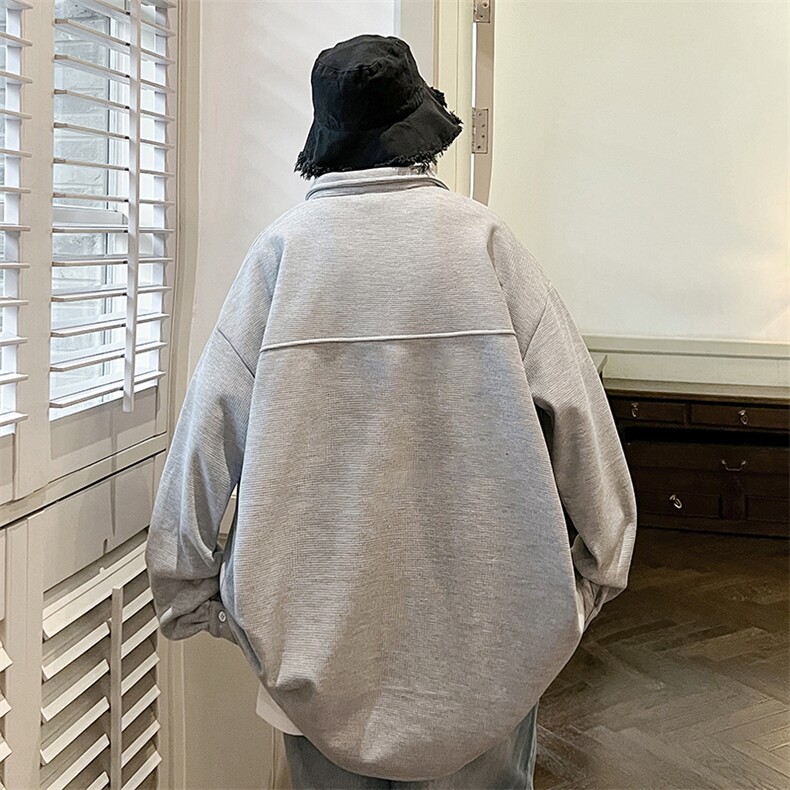 控58加厚加绒衬衫男大码长袖衬衣男外套HC79099-P38加绒款-P48,男装衬衫,电商A040