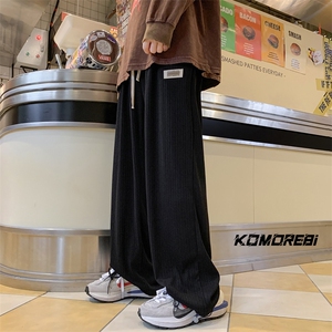 2024秋港风宽松休闲裤束脚抽绳拖地裤313A-1-KK303-P45 控价68图片