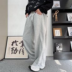 CK08/P78控108秋季新款中性风百搭舒适抽绳阔腿卫裤男女可穿图首，男装休闲裤，星座305B-1