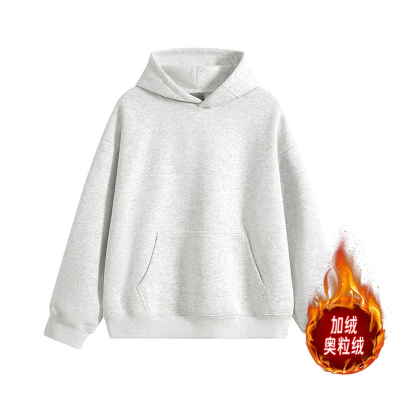 加绒奥粒绒重磅无帽绳500克结构板连帽卫衣硬挺外套 RH5311JR-P58图片