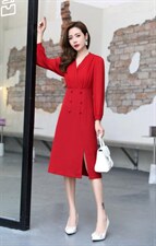 春季连衣裙，女装连衣裙，蓝芝衣秀