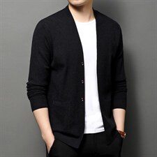 针织开衫男春秋季2023新款中年宽松休闲外套上衣男士潮流百搭毛衣，男装针织衫/毛衣，电商B212（原钱塘6029）
