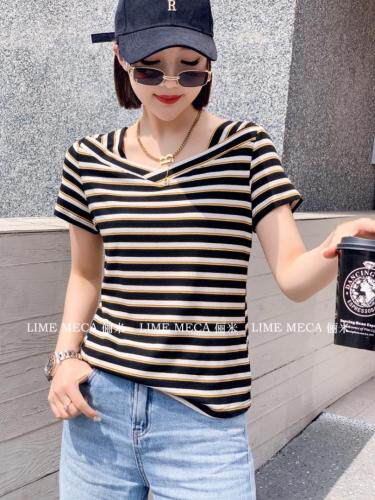 2021新款夏装休闲时装T恤，女装T恤，Lime meca 俪米