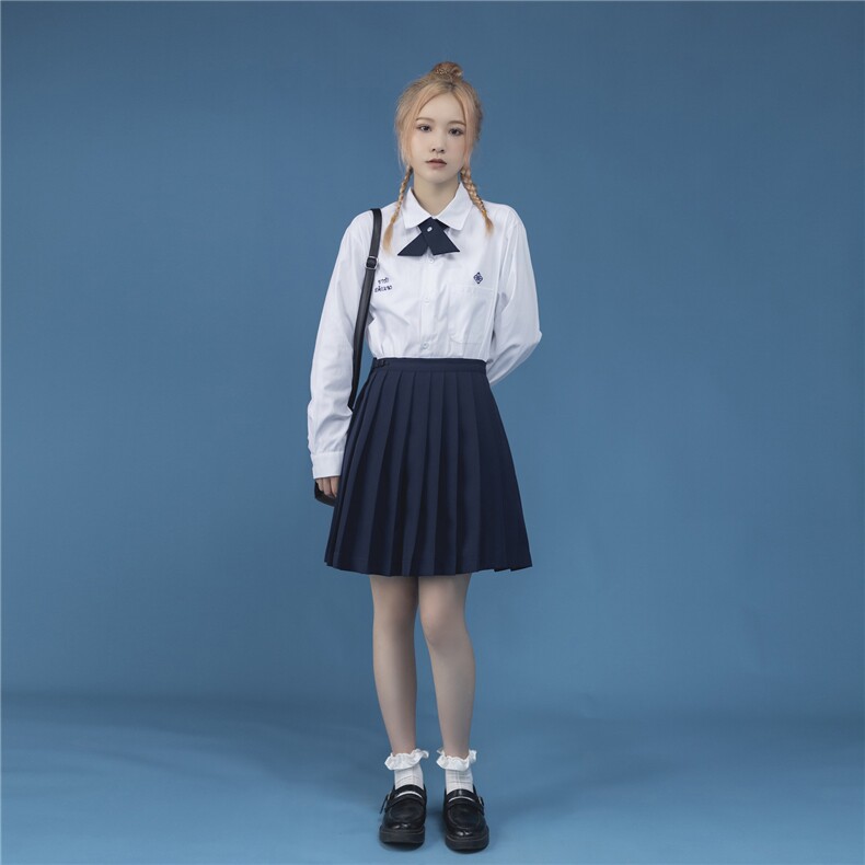 中性风送蝴蝶结C316CS675P58泰校服长袖衬衫JK制服校服班服,男装衬衫,电商C316