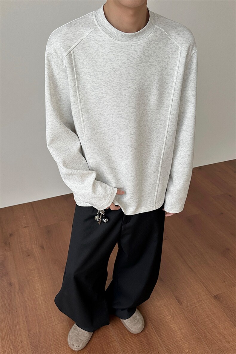 春季新款拼接长袖T恤美式宽松解构正肩圆领男C64111-TP15不,男装T恤,电商A102