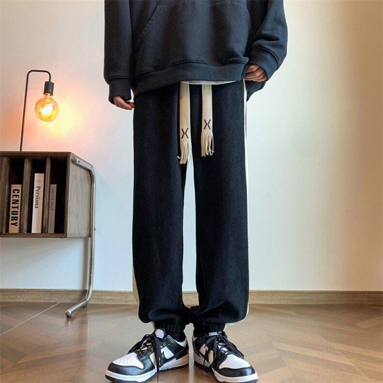 2024冬季重磅棉绒加绒加厚休闲男束脚裤313A-1-NK72-P65控78,男装休闲裤,星座808A-1