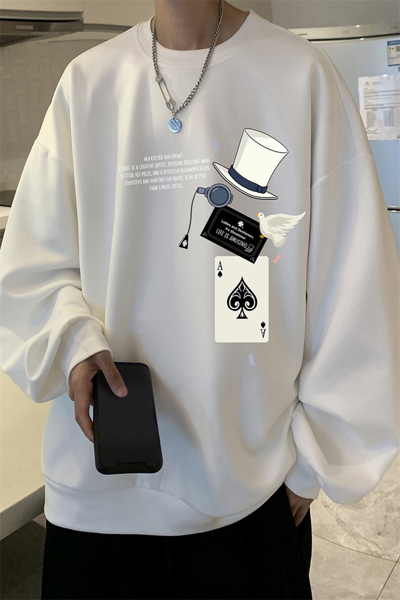 麂皮绒卫衣男大码重磅长袖t恤男JW81373-P35,男装卫衣,电商A040