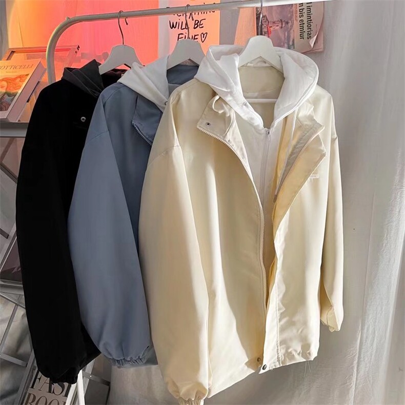 潮流夹克潮男春假两件连帽外套J021P55图片