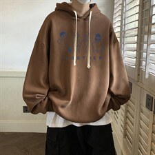 纯棉连帽卫衣男大码运动帽衫宽松薄WY2191-P35加绒款-P40，男装卫衣，电商A040